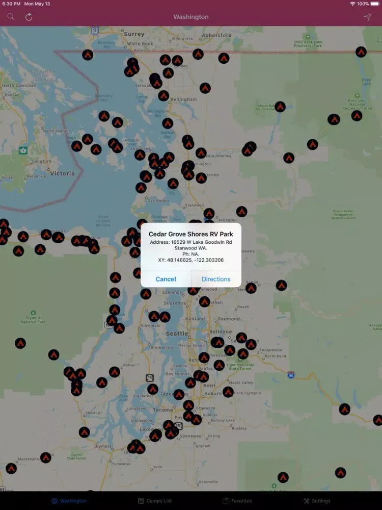 Washington – Campgrounds, RV's iPad  سکرین شاٹس
