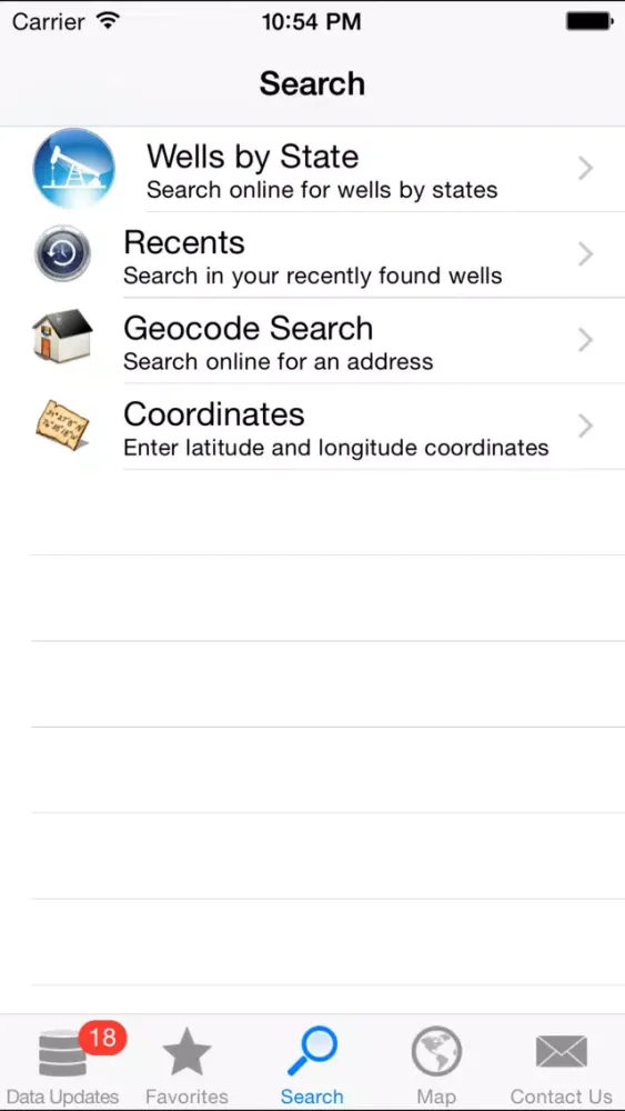 Ảnh chụp màn hình của WellSite Navigator USA UL