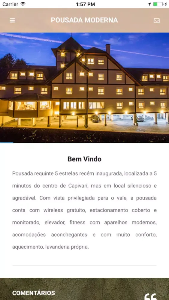Capturas de tela do Pousada Moderna