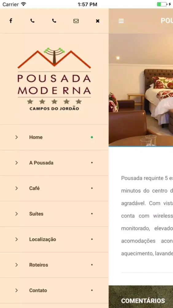 Capturas de tela do Pousada Moderna
