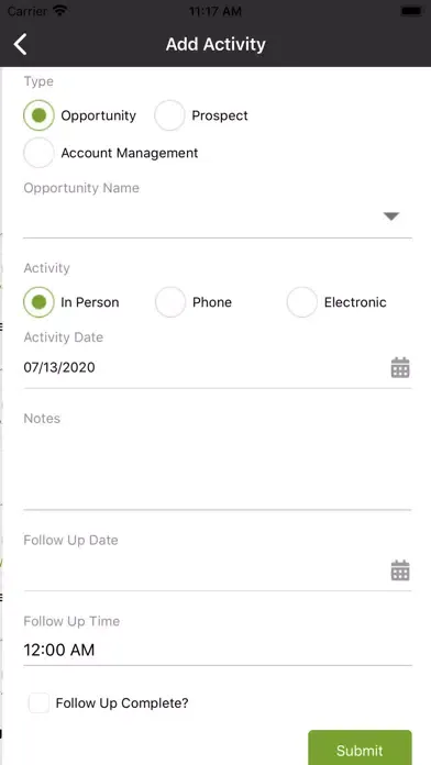 Siteone CRM Screenshots