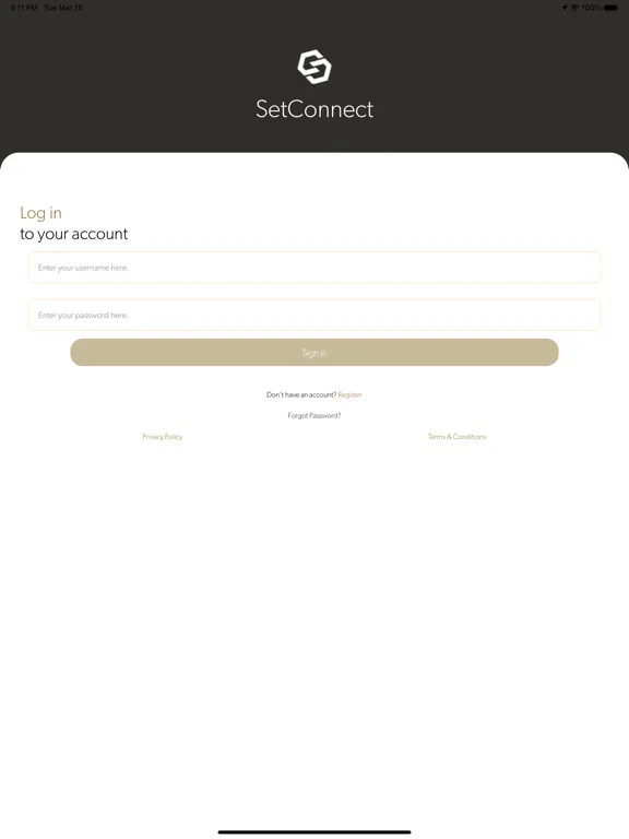 SetConnect iPad  Screenshots