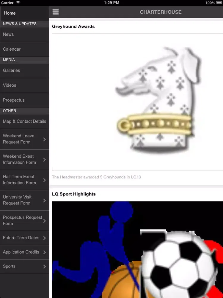 Charterhouse School iPad  Screenshots