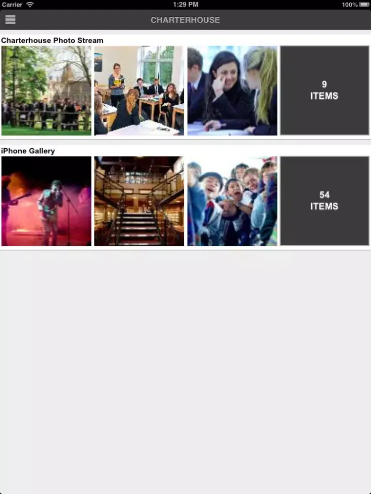 Charterhouse School iPad  Screenshots