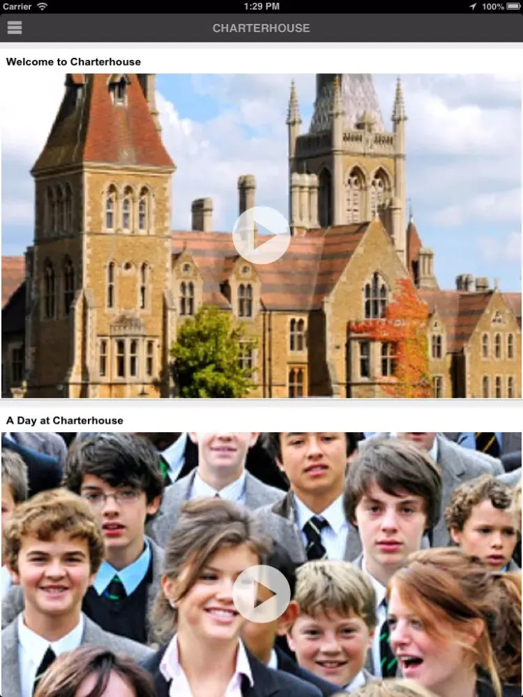 Charterhouse School iPad  Screenshots