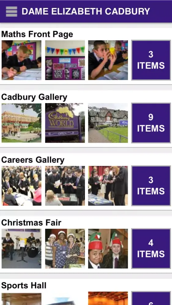 Captures d'écran de Dame Elizabeth Cadbury Technology College