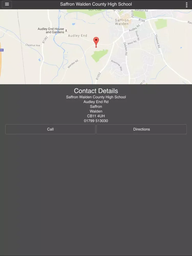 Capturas de tela do Saffron Walden County High School iPad 