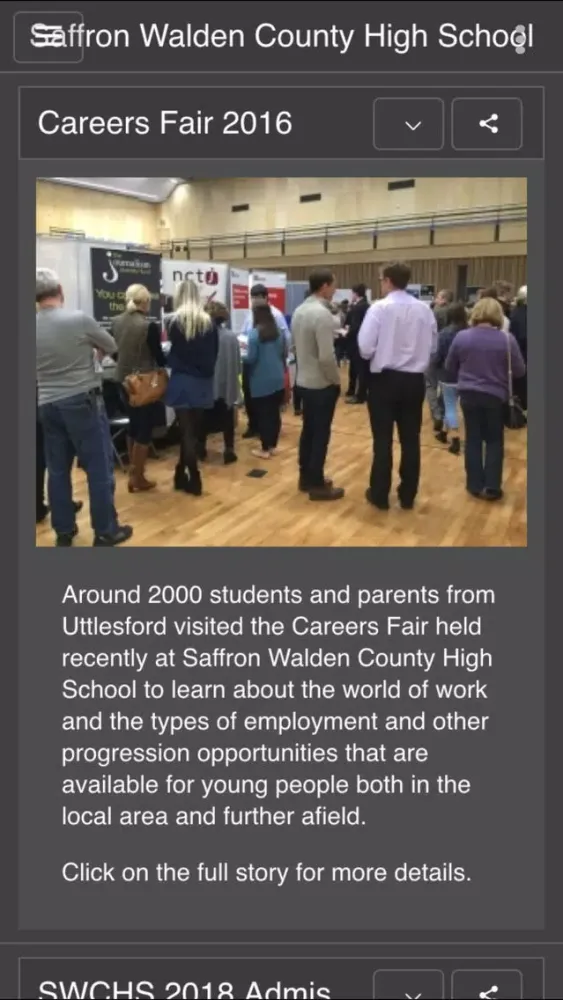 Capturas de tela do Saffron Walden County High School