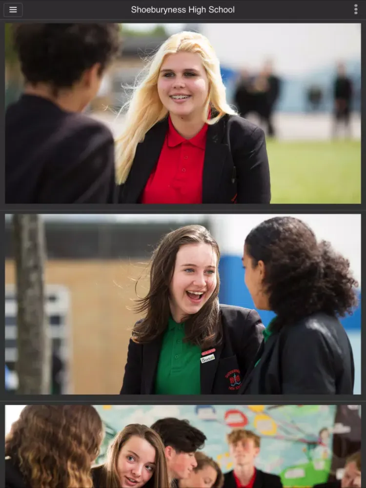 Capturas de tela do Shoeburyness High School iPad 