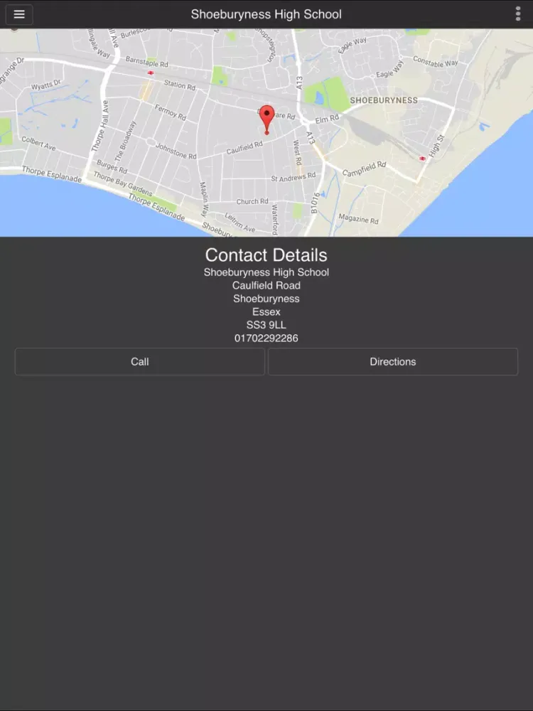 Capturas de tela do Shoeburyness High School iPad 