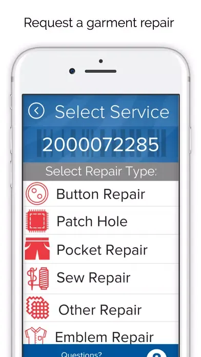 Tangkapan skrin SITEX Smart Garment Service