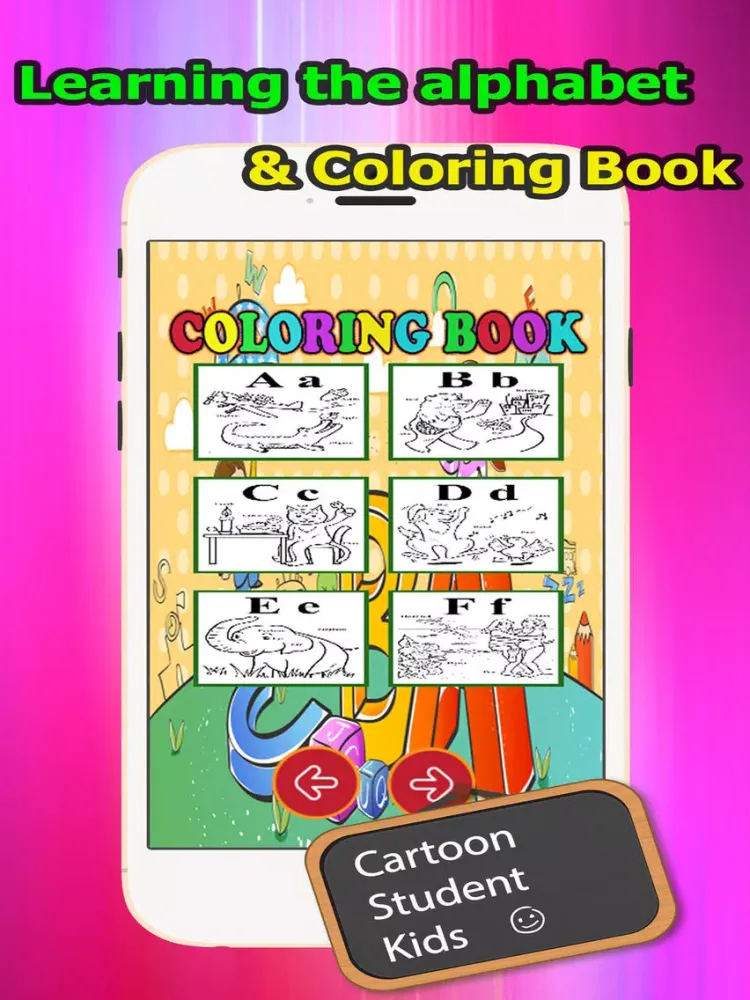 Ảnh chụp màn hình của ABC Vocabulary Coloring Book Learning Grade 1-6 iPad 