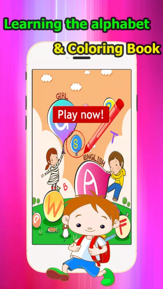 Ảnh chụp màn hình của ABC Vocabulary Coloring Book Learning Grade 1-6