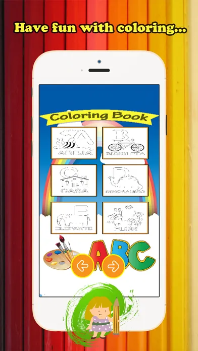 ABC Coloring Book for children age 1-10 (Spanish Alphabet Upper): Drawing & Coloring page games free for learning skill Screenshots