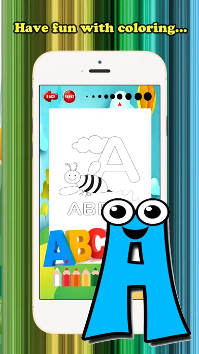 ABC Coloring Book for children age 1-10 (Spanish Alphabet Upper): Drawing & Coloring page games free for learning skill Screenshots
