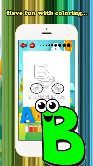 ABC Coloring Book for children age 1-10 (Spanish Alphabet Upper): Drawing & Coloring page games free for learning skill Screenshots