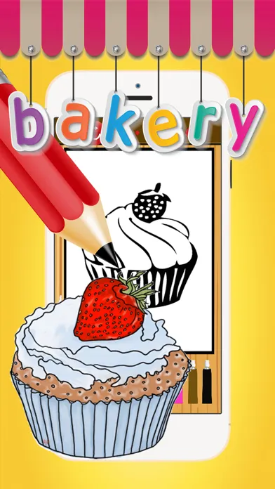 Capturas de pantalla de Color ME: Bakery Cup cake Pop Maker Kids Coloring