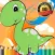Cute Dino Paint and Coloring Book Learning Skill - Fun Games Free For Kids