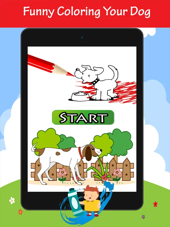 Dog Coloring Book For Kids: Drawing & Coloring page games free for learning skill iPad  स्क्रीनशॉट