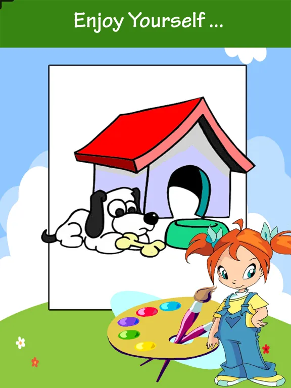 Dog Coloring Book For Kids: Drawing & Coloring page games free for learning skill iPad  स्क्रीनशॉट