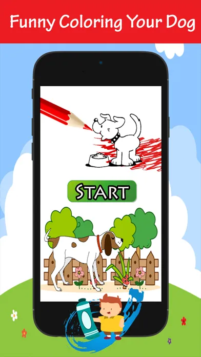 Dog Coloring Book For Kids: Drawing & Coloring page games free for learning skill स्क्रीनशॉट