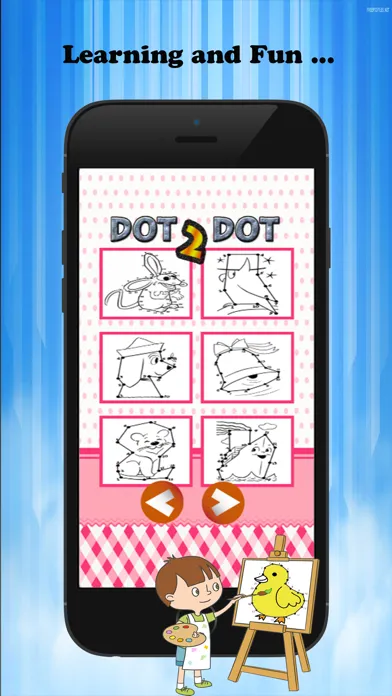 Dot to Dot Coloring Book Brain Learning  - Free Games For Kids Screenshots