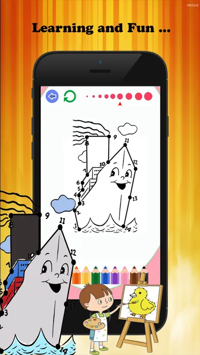 Dot to Dot Coloring Book Brain Learning  - Free Games For Kids Screenshots