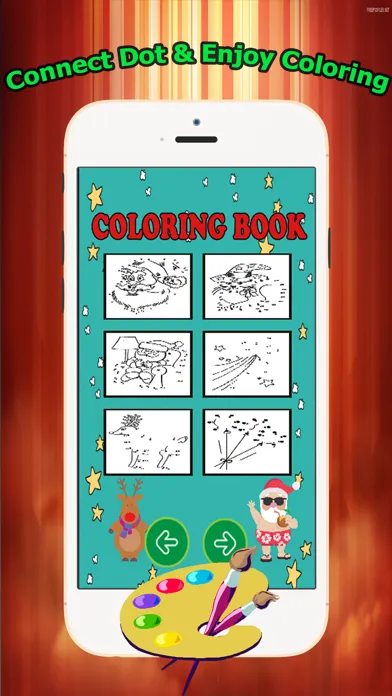 Brain dots Christmas & Santa claus Coloring Book - connect dot coloring pages games free for kids and toddlers any age Screenshots