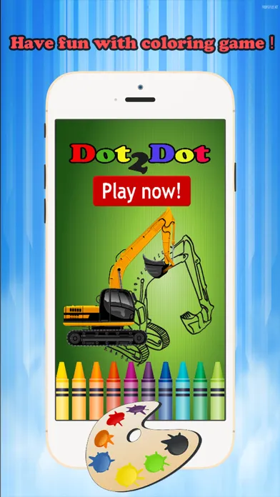 Capturas de tela do Kids Vehicle Dot to Dot Coloring Book - connect dots coloring pages learning games for any age