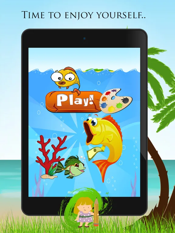 Screenshot di Fish Coloring Book For Kids: Drawing & Coloring page games free for learning skill iPad 