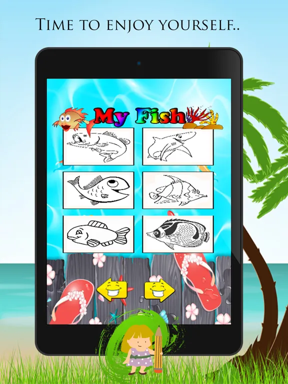 Screenshot di Fish Coloring Book For Kids: Drawing & Coloring page games free for learning skill iPad 