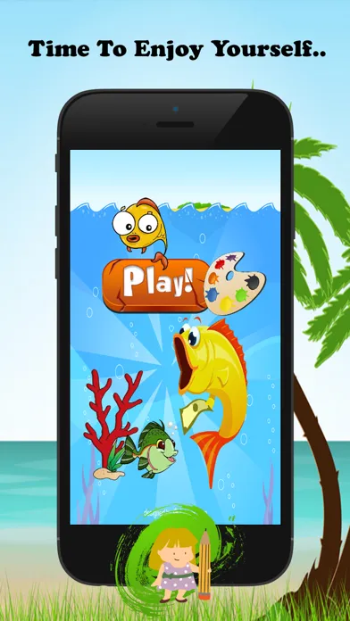 Screenshot di Fish Coloring Book For Kids: Drawing & Coloring page games free for learning skill
