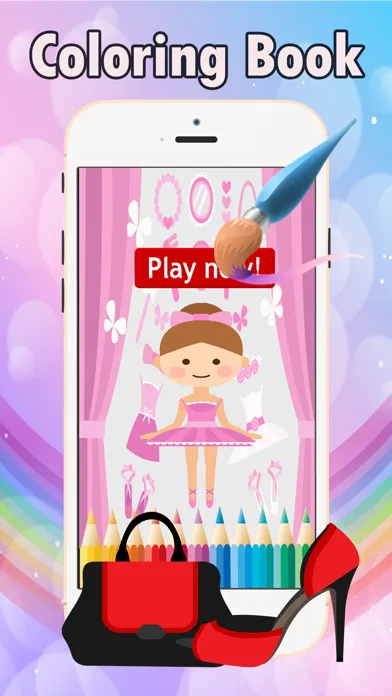 Girl Dress Up Coloring Book: fun with these coloring pages games free for kids应用截图