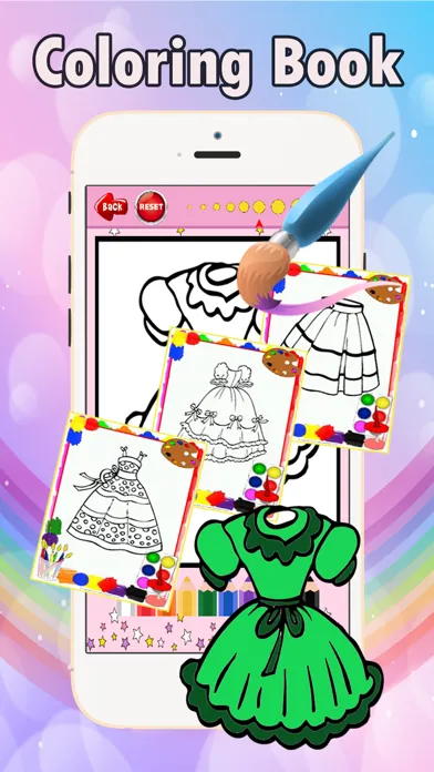 Girl Dress Up Coloring Book: fun with these coloring pages games free for kids应用截图