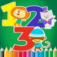 123 Coloring Book for children age 1-10: Learn to write and color numbers with each coloring pages game free