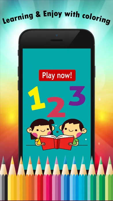 Скриншоты 123 Coloring Book for children age 1-10: Learn to write and color numbers with each coloring pages game free