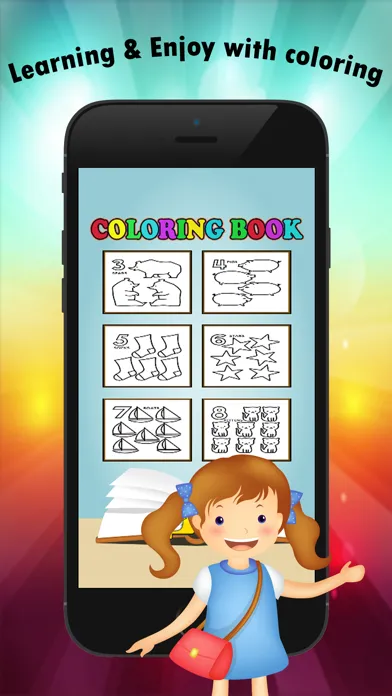 Скриншоты 123 Coloring Book for children age 1-10: Learn to write and color numbers with each coloring pages game free