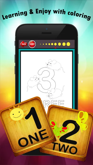 Скриншоты 123 Coloring Book for children age 1-10: Learn to write and color numbers with each coloring pages game free