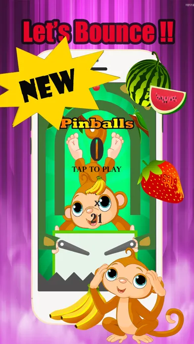 Pinball Arcade - Monkey vs Banana For Kids سکرین شاٹس