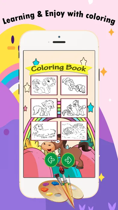 My Pony Coloring Book for children age 1-10: Games free for Learn to use finger while coloring with each coloring pages 스크린샷