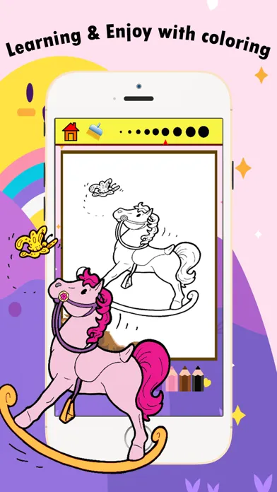 My Pony Coloring Book for children age 1-10: Games free for Learn to use finger while coloring with each coloring pages 스크린샷