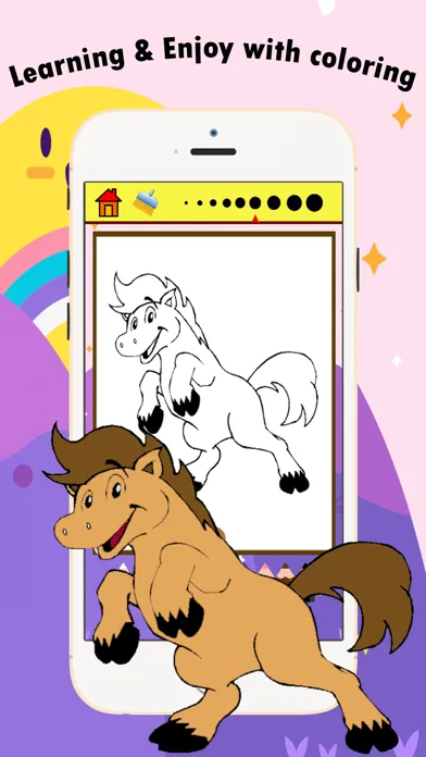 My Pony Coloring Book for children age 1-10: Games free for Learn to use finger while coloring with each coloring pages 스크린샷