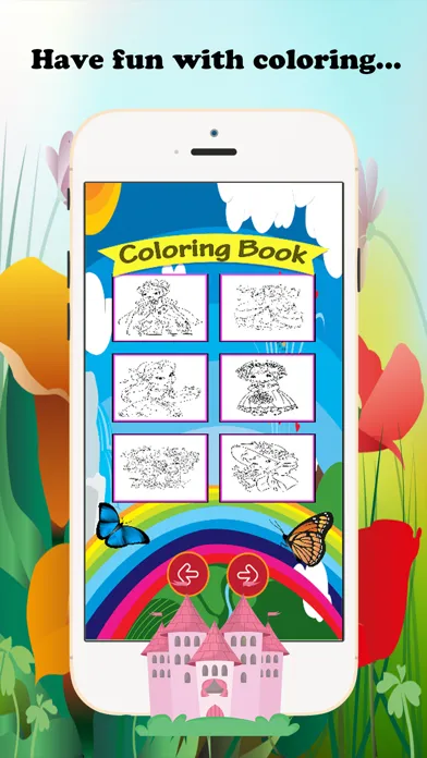 Princess Cartoon Paint and Coloring Book Learning Skill - Fun Games Free For Kids Screenshots