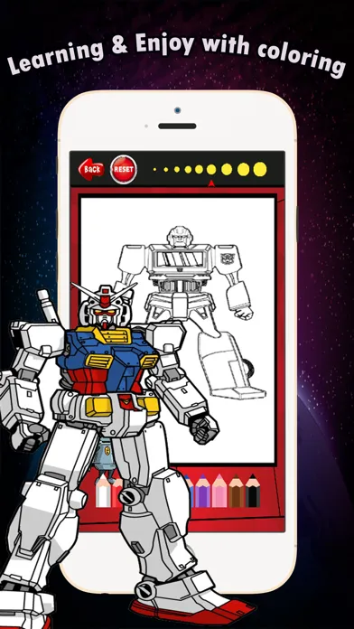 Coloring Book games free for children age 1-10: These cute robot transformer coloring pages provide hours of fun drawing or coloring activities应用截图