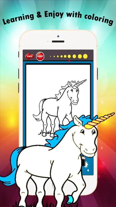 Screenshot di My Unicorn Coloring Book for children age 1-10: Games free for Learn to use finger to drawing or coloring with each coloring pages