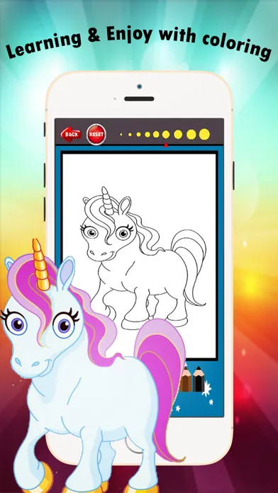 Screenshot di My Unicorn Coloring Book for children age 1-10: Games free for Learn to use finger to drawing or coloring with each coloring pages
