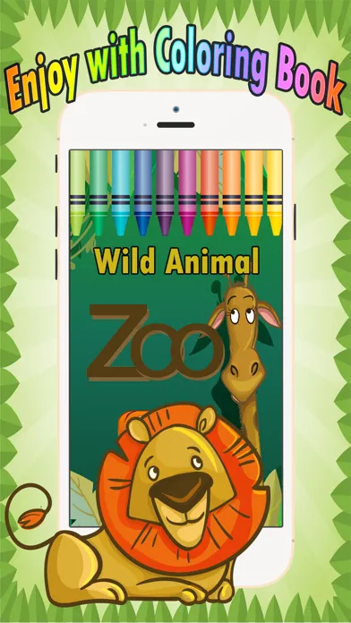 Wild animals Coloring Book: These cute zoo animal coloring pages provide learning skill games free for children and toddler any age Screenshots