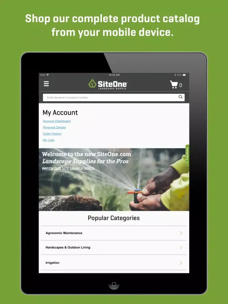 SiteOne Landscape Supply iPad  Screenshots