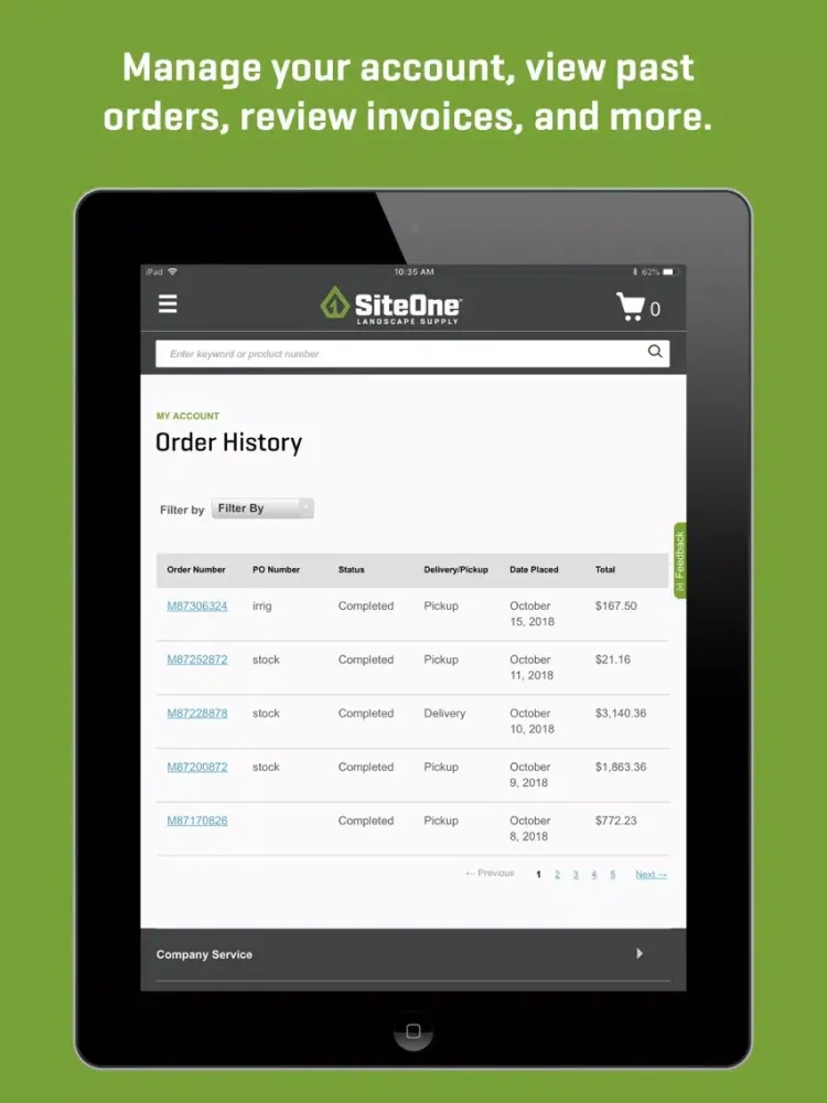 SiteOne Landscape Supply iPad  Screenshots