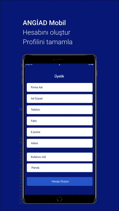 Angiad Mobile Ekran Görüntüleri